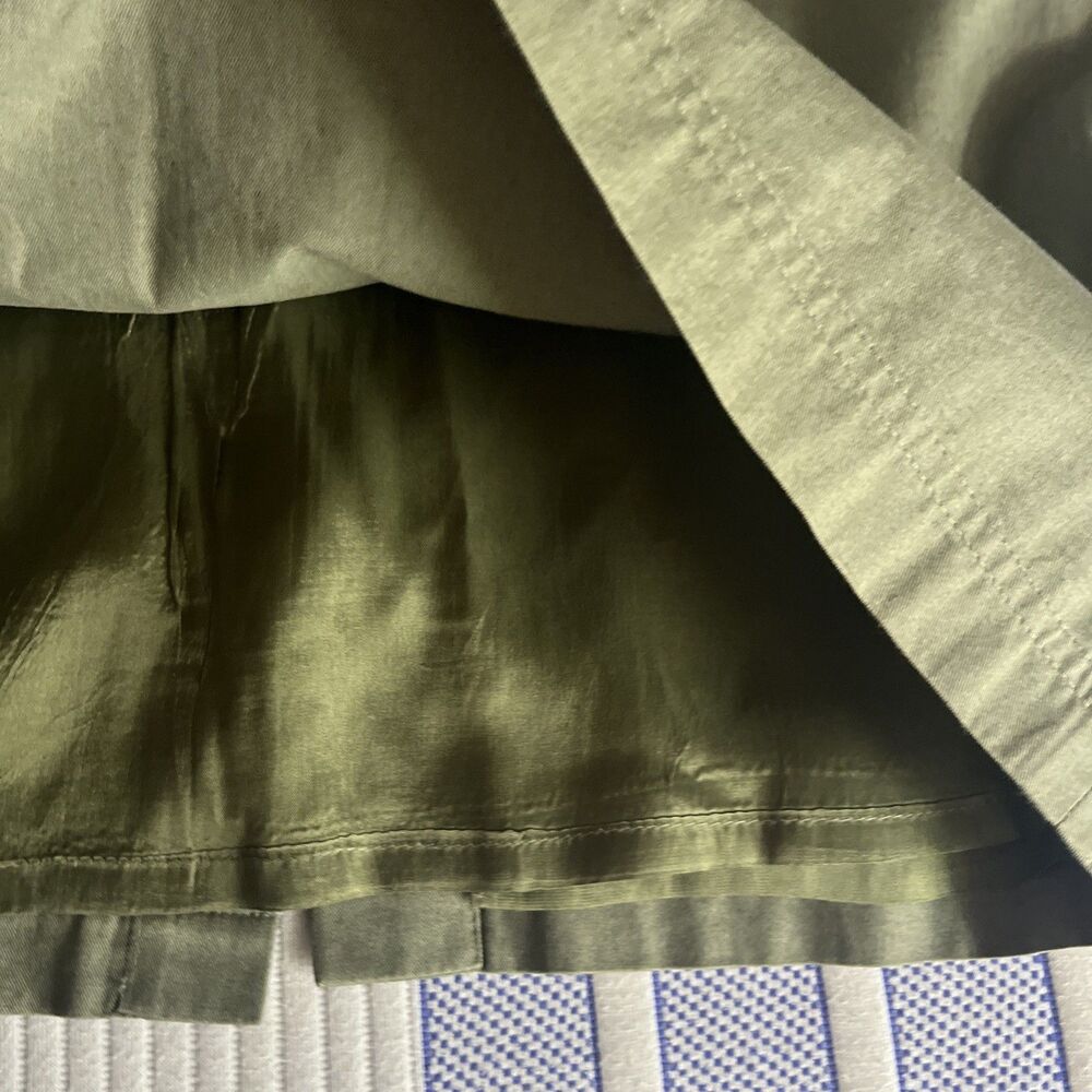 Carla Carini Pencil Skirt Size S Olive Green Mid Length Career Classic Designer - Picture 3 of 7